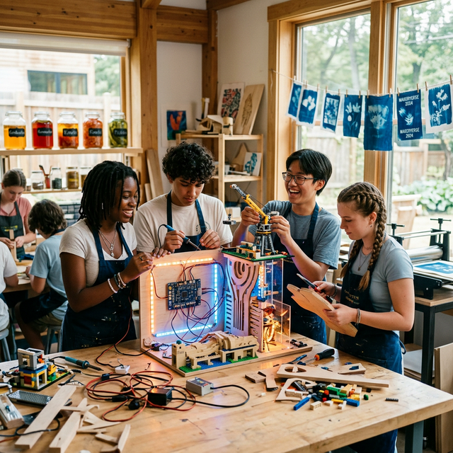 Vibrant Makerverse Summer Camp activities in Bangalore